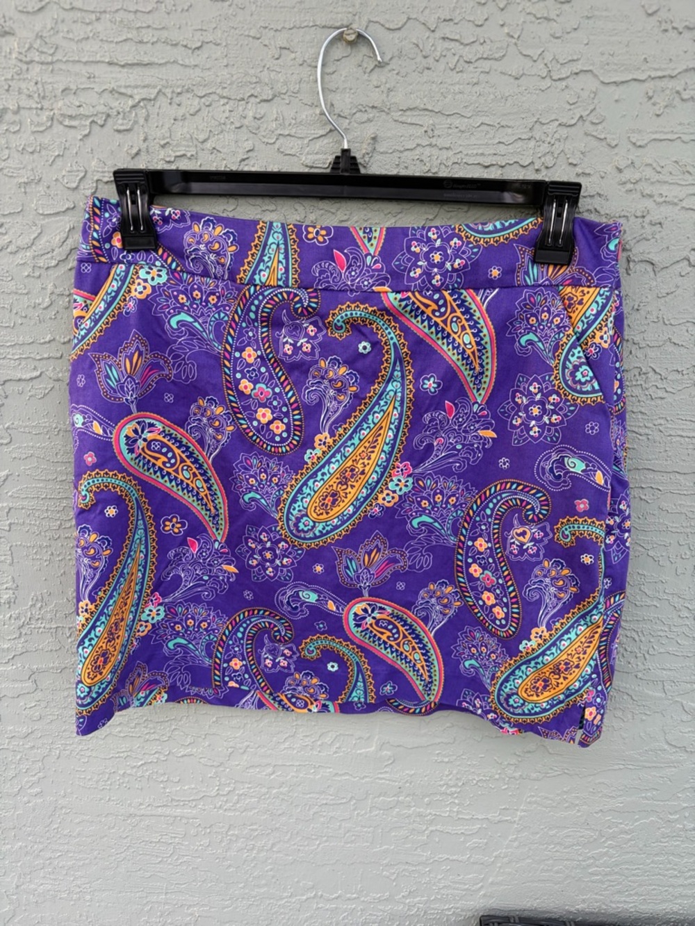 Loudmouth Lime Label Paisley Accent Skirt Sz 10
